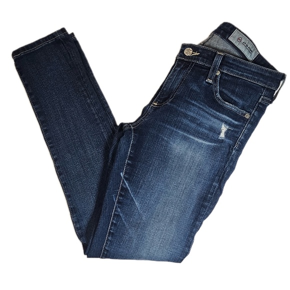 AG Adriano Goldschmied Jeans Womens 27R Dark Wash The Legging Ankle Made USA - Picture 1 of 6